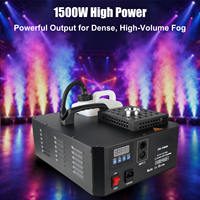 Machine à fumée DMX512 sans fil 1500W avec télécommande, 12 LED RGB 3-en-1, à suspendre verticalement ou à l'envers pour scène, mariage, fête