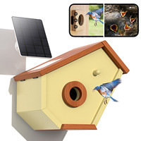 Slimme Vogelhuisje met Camera, Zonne-energie, 1080HD Live Video, Nachtzicht, 24 Uur Nestregistratie, Automatische Detectie en Melding