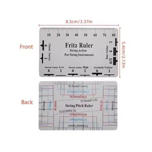 Thép không gỉ Guitar notched cạnh thẳng chuyên nghiệp luthier công cụ với chuỗi hành động Cai Trị cho băn khoăn san lấp mặt bằng và thiết lập - Product Image 5