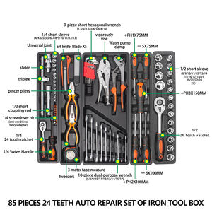 Kit de 85 pièces de composants de réparation automobile Outils de réparation à domicile pour voitures, motos et vélos - Product Image 2