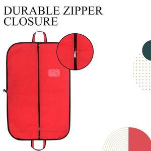 Nouvelle couverture de manteau de voyage léger rouge RC en relief pour costumes sac de protection de vêtement Durable idéal pour les voyages d'affaires et les vacances - Product Image 3