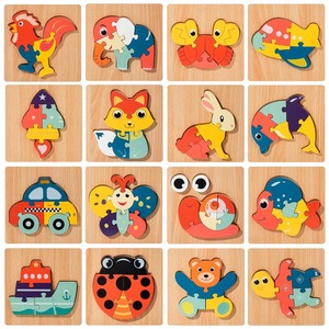 Mainan Edukasi Puzzle Kayu 3D Bentuk Hewan Kartun DIY Ramah Lingkungan Non-Toksik untuk Anak Usia 5-7 Tahun - Product Image 4