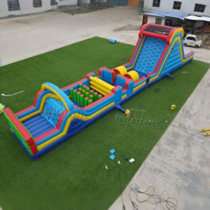 Pista de Obstáculos Inflable de PVC de 0.55mm de Alta Resistencia con Tobogán, Muro de Escalada y Carrera de Desafío Extremo para Alquiler en Fiestas al Aire Libre - Product Image 2