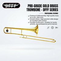 Wholesale Factory Bb Trombone, Lacquered Gold Slide Brass Instrument for Music Store