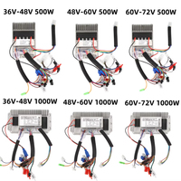Contrôleur de vitesse sans balais pour vélo électrique, 36 48 60 72V 500 1000W, 3 modes, onde sinusoïdale