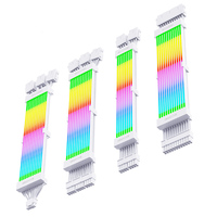Câble d'éclairage LED SNOWMAN WHITE 3 broches 8 broches Câble de boîtier d'ordinateur avec dissipateur thermique en plastique Câble de boîtier pour CPU GPU Carte mère