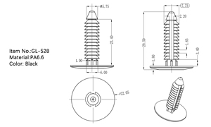 Clips en <span class=keywords><strong>plastique</strong></span> nylon en gros pour sapin de Noël, rivets pour sapin de Noël, rivets à enfoncer à nervures pour pare-chocs de voiture - Product Image 4