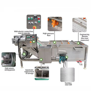 Máquina Automática de Alta Producción para Lavar Yuca, Máquina de Burbujas para Lavar Frutas, Hecha en China - Product Image 6