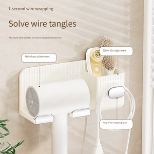 Soporte Magnético Moderno de Plástico para Secador de Pelo, Sin Perforaciones, para Baño, Compatible con <span class=keywords><strong>Dyson</strong></span> - Product Image 5