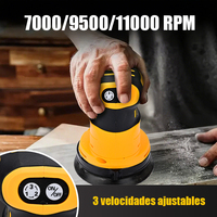 Lijadora Orbital Aleatoria de 5 Pulgadas, 380W, 12800 OPM, 6 Velocidades, Baterías de 28.0Ah y 20V, 20 Bolsas Recolectoras de Polvo, Sujeción por Abrazadera para Trabajos en Madera