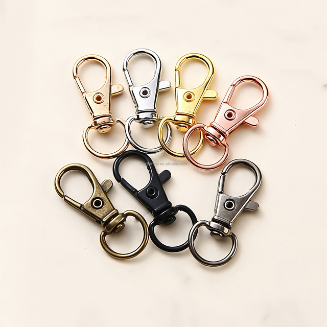 Wholesale Mini Snap Hook Clasp Leather Goods Connection Metal Big Lobster Key Dog Clasp Hardware for Diy