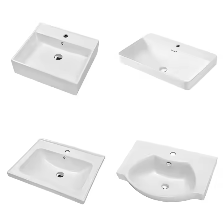 MWD Factory 510mm Square White Smooth Ceramic SInks Office Building ...