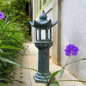 Chinois <span class=keywords><strong>Zen</strong></span> pierre pagode lumières solaires ornements de jardin extérieur pour cour balcon palais lanterne décor pour famille d'accueil japonais - Product Image 6