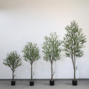 Realistico arredamento interno albero di olivo artificiale con rami <span class=keywords><strong>marroni</strong></span> rimovibili Olive nere supporto in ferro nero in vera seta <span class=keywords><strong>foglie</strong></span> - Product Image 6