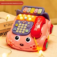 Teléfono de Juguete Educativo para Bebés de 0 a 3 Años, de Plástico, con Pilas, Simulación de Teléfono Fijo, Juego de Golpear la Rata, Máquina de Lectura de Cuentos