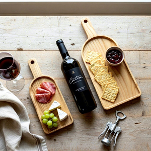 Rectangular Wooden Chopping Block With Handle Serving Board For Cheese And Bread - Product Image 4