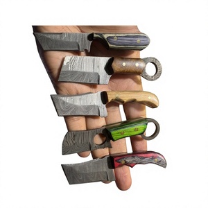 Cuchillo de Supervivencia y Caza de Hoja Fija Mini, Hecho a Mano, de Alta Calidad, con Acero de Damasco Industrial, Punta Caída, Mango de Resina OEM - Product Image 1
