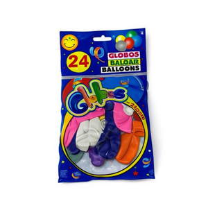 Palloncini Rotondi Globos 24 Pezzi Multicolore per Decorazioni Festa - Product Image 1