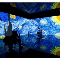 Exposition de Musée d'Art Numérique Projection Mural Immersive 3D avec Projection Cinétique Interactive pour Enfants Exposition Holographique