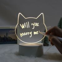 Lampe de table intelligente DIY à effet 3D en acrylique, lampe de nuit LED illusion de haute qualité, veilleuses décoratives - Grande Vente