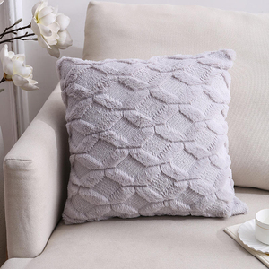 Nordic Minimalist Diamond Stitch Pillow Cover, Soft Double-Sided Flannel <b>Cushion</b> Case for Sofa, Modern Home Decor Accent Pillow - Product Image 4