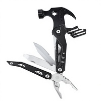 Marteau à griffes multifonctionnel 13-en-1, pliable et portable, outil multifonction pour l'extérieur, la voiture, la survie et les réparations d'urgence, avec pinces