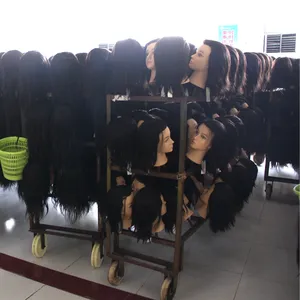 Kustom Jual Panas Pelatihan Kepala Alat 100% Kepala Boneka Pelatihan Rambut Manusia untuk Penata Rambut Di Salon Rambut Sekolah Yang Indah