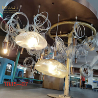 Recién llegado, decoración interior, escaleras de caracol, candelabro de cristal para Club, moda personalizable de fábrica para Hotel ovalado