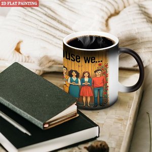 Mug photo personnalisé 11oz en céramique noire givrée, tasse vierge à sublimation thermique changeant de couleur - Product Image 3