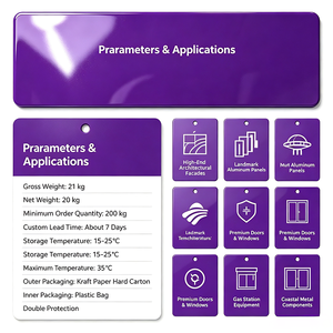 Perfiles <span class=keywords><strong>de</strong></span> <span class=keywords><strong>Aluminio</strong></span> para Exteriores, Polvo <span class=keywords><strong>de</strong></span> Fluorocarbono Resistente a la Corrosión, con Certificación ROHS y SDS, Muestras y Personalización Disponibles - Product Image 5