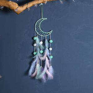 Decorazione da parete appesa a parete, Baby camera da letto Deco LED gatto luna Star acchiappasogni grandi dreamcatcher arredamento moderno per la casa - Product Image 4