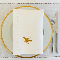 Serviettes de table brodées à points festonnés, personnalisées, style japonais moderne, monogrammées, en lin carré 60x60cm, pour la maison et l'avion