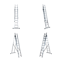 Escalier pliant industriel en aluminium de haute qualité Xinxing, homologué EN131, échelle extensible multifonction, marches larges, pour extérieur