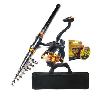 Vente en gros de haute qualité professionnelle <span class=keywords><strong>canne</strong></span> à pêche et moulinet combo 1 pièce <span class=keywords><strong>ensemble</strong></span> complet - Product Image 4