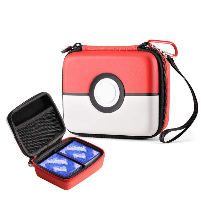 Carrying case for Poke Mon Trading Cards Game Cards Binder Holder Hard-Shell Storage Box Holds 400 Cards