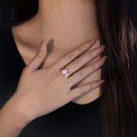 Bague de fiançailles en argent 925 avec pierres de moissanite en forme de poire et de marquise, sertie de pierres scintillantes de luxe, bague de mariage en coupe radiante, Toi et Moi