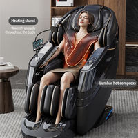 Silla de Masaje Portátil C56 2026 de Doble Núcleo y Doble Movimiento, Gravedad Cero, Calentamiento de Tejido Profundo, Bluetooth, Rodillo para Pantorrillas y Pies