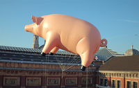 Ballon publicitaire gonflable en forme de cochon volant à l'hélium à vendre, jouet gonflable