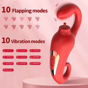 Gelance 2 في 1 TPE تدليك هزاز G-Spot دسار مع ميزات لعق الربت مص لاستمناء الإناث - Product Image 3