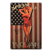 Décor mural en métal rétro pour la maison, atelier, Bar, Garage, homme, grotte, avion de guerre, signe en étain, affiche en métal, plaque en étain ALL003