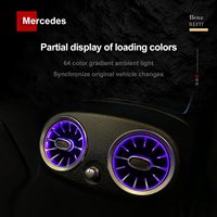 Kit de mise à niveau de l'éclairage ambiant à 64 couleurs W205 pour Mercedes-Benz Classe C C300 C43 C63 Glc X253 Accessoires d'éclairage LED intérieur Garniture