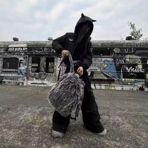 Custom Plush <b>Backpacks</b> Fashionable Designer <b>Backpack</b> Winter Fluffy School Bag Girls Faux Fur <b>Backpack</b> - Product Image 3