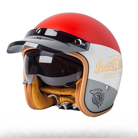 Nouveau Casque Rétro Locomotive 3/4 avec Lunettes Intégrées Unisexe Tendance et Personnalisé