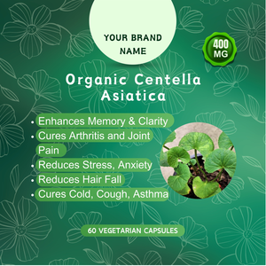 แคปซูล Centella Asiatica ออร์แกนิก100% ภูมิคุ้มกันบริสุทธิ์เพิ่มน้ำเพื่อการเพาะปลูกในป่า - Product Image 2