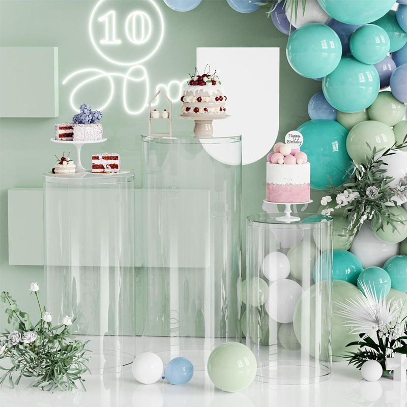 3pcs 5pcs Acrylic Cylindrical Display Stand