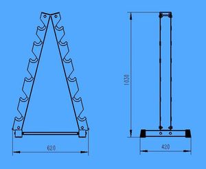 Support de Rangement pour Haltères en Acier Robuste à 3/5/6 Niveaux – Présentoir Arbre à Haltères pour la Maison et la Salle de Sport - Product Image 5