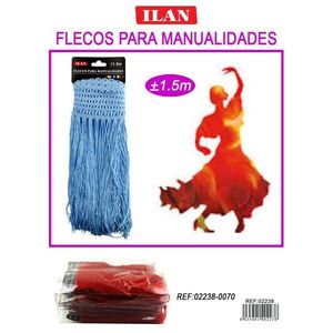 Flecos ILAN para manualidades, decoraciones de borlas azules de 1,5 m - Product Image 3