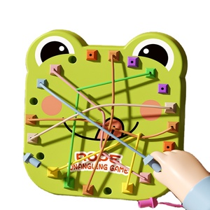 Vente en gros <span class=keywords><strong>Jeu</strong></span> de société éducatif de table pour enfants Grenouilles personnalisées dénoue la corde <span class=keywords><strong>Jeu</strong></span> compétitif en plastique multi-joueurs - Product Image 1