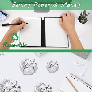2023 Writing Whiteboard Notebook Leather Foldable Leather Cover Whiteboard Notepad for Writing Smooth - Product Image 5
