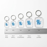 Mini porte-clés en acrylique à suspendre DIY, logo publicitaire personnalisé, emblème scolaire, pendentif périphérique anime et dessin animé